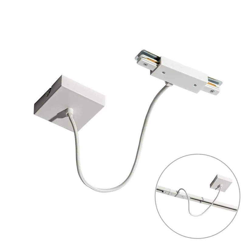 Qazqa railverlichting accessoire iconic wit Hoge Kwaliteit