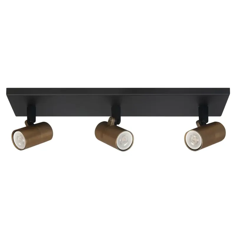 Dagaanbieding Highlight Spot Picollo 3 lichts L 40 cm incl mini GU10 zwart goud