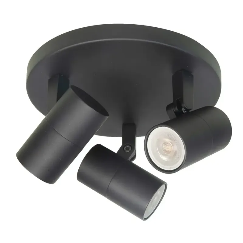 Highlight Spot Picollo 3 lichts Ø 17 cm incl mini GU10 zwart Snelle Levering