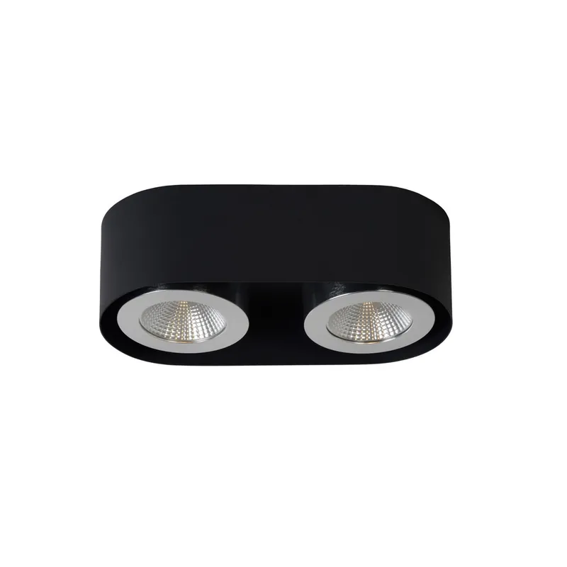 Lucide RADUS Plafondlicht LED 2x5W 450LM 3000K Zwart Op = Op