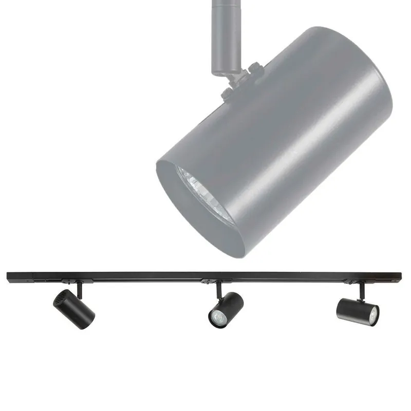 Superprijs Highlight Railsysteem Trackline - 3 lichts - zwart - 100x16 cm