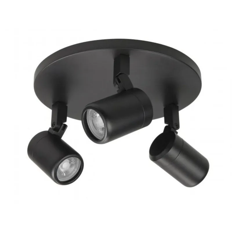 Goedkoop Highlight Spot Rain 3 lichts rond IP44 zwart