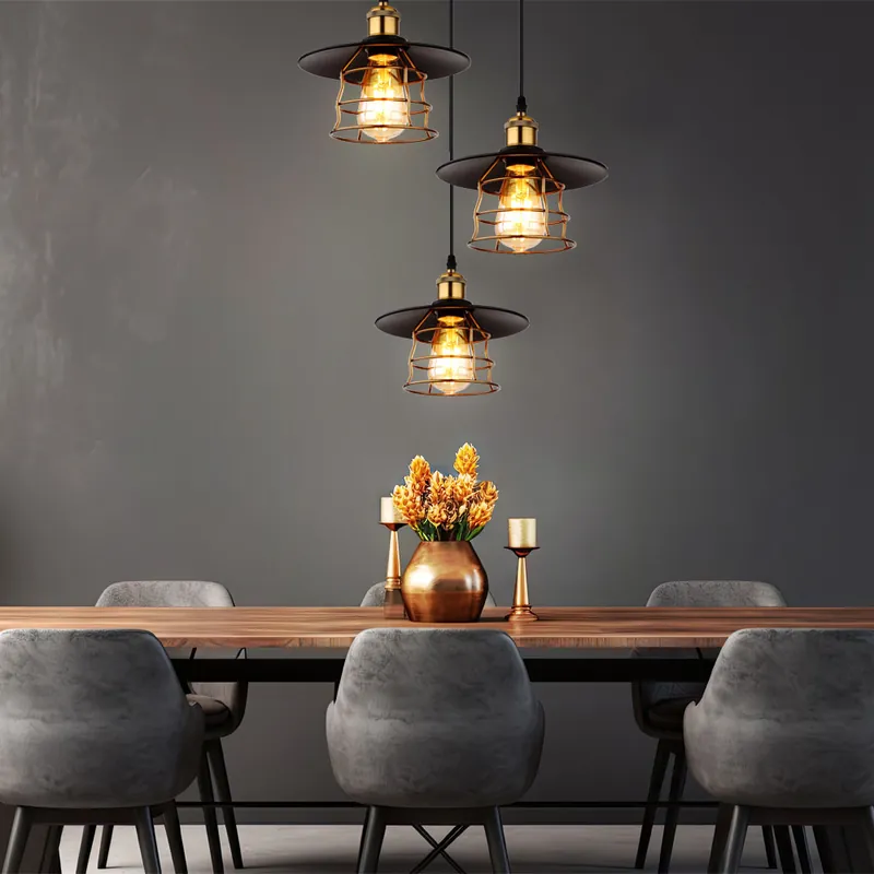 Hanglamp, zwart messing metaal, kap van gaas, D 33 cm Beste Prijs