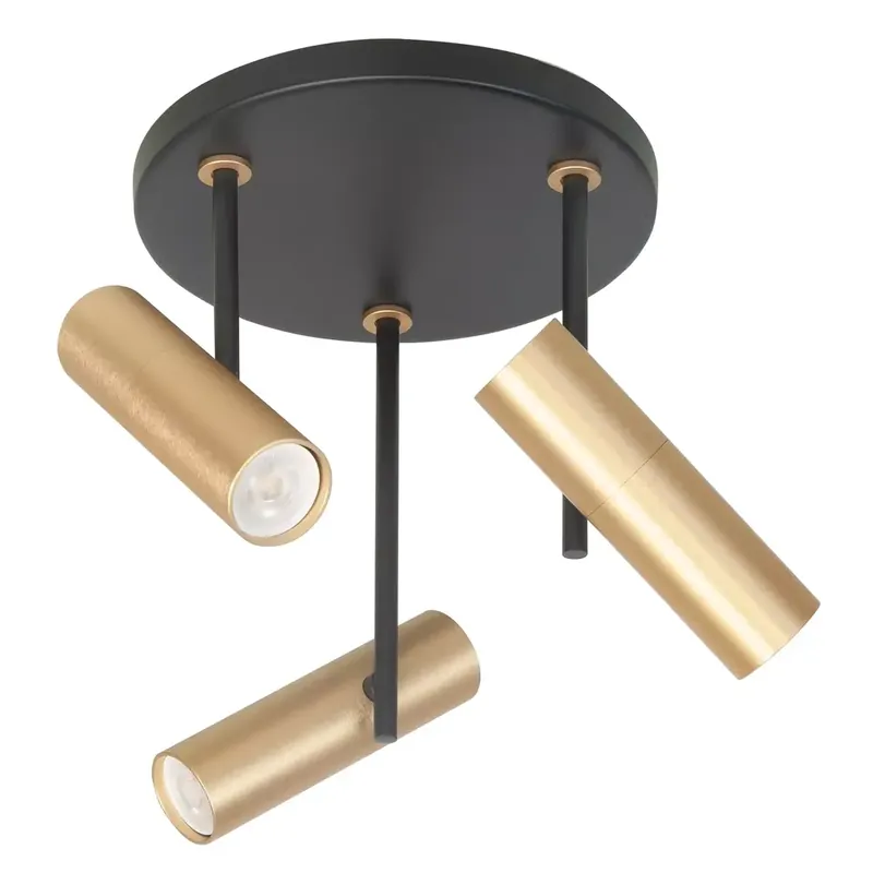 Highlight Spot Trend 3 lichts Ø 20 cm incl mini GU10 zwart goud Snelle Levering