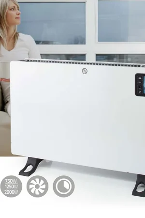 Lage Prijs Convectorverwarming, wit, afstandsbediening, timer, 3 niveaus