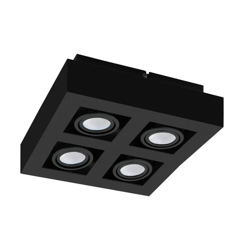 EGLOMendozaOpbouwlamp-GU10-25cm-Zwart Nieuw
