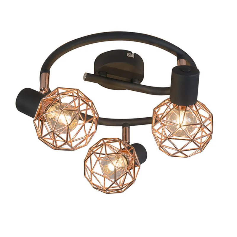 Qazqa richtbare spot mesh koperkleurig e14 Exclusieve Aanbieding