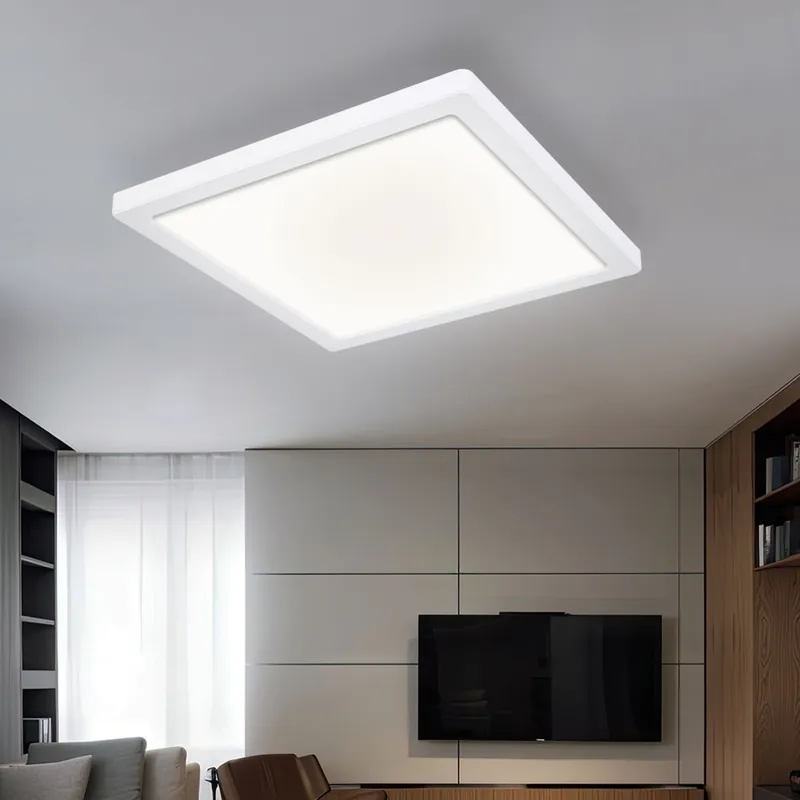 Superprijs LED plafondlamp, wit kunststof, CCT, L 29,1 cm