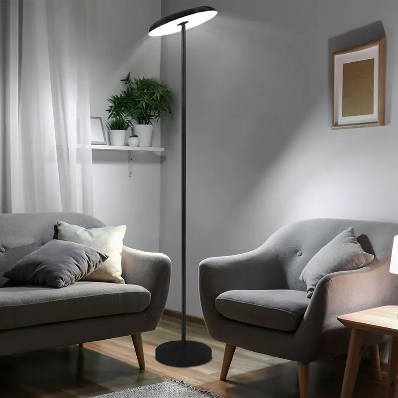 LED vloerlamp, aanraakfunctie, instelbaar op 3 niveaus, zwart Actieprijs