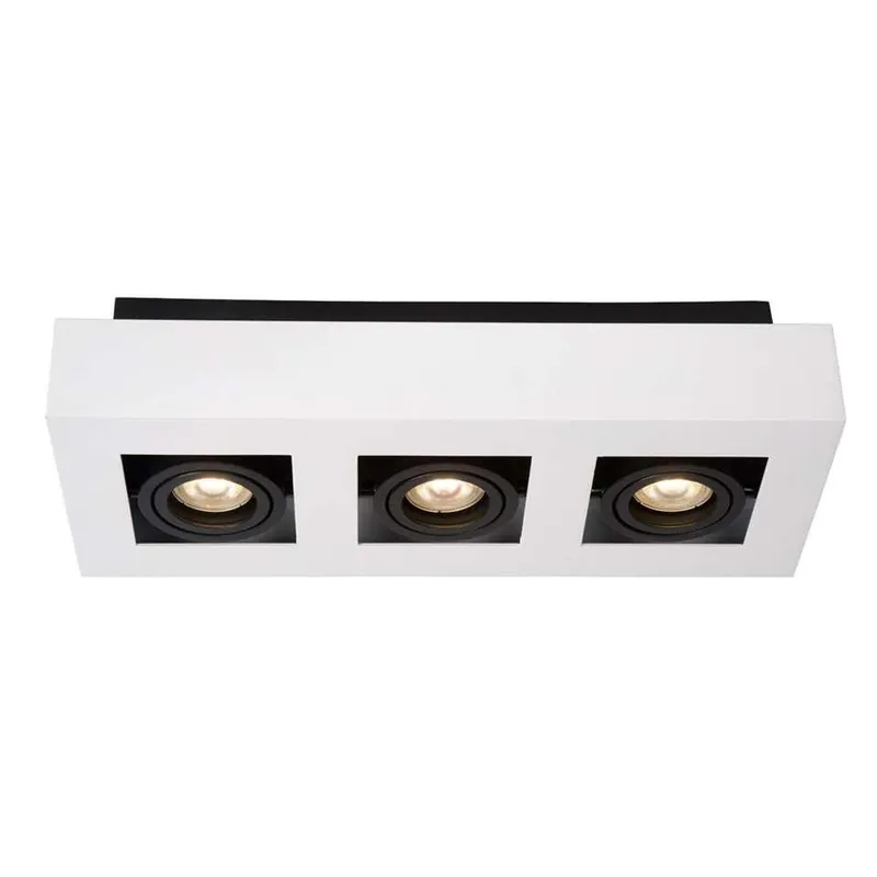 Lage Prijs Lucide plafondspot Xirax 3 lamp - wit