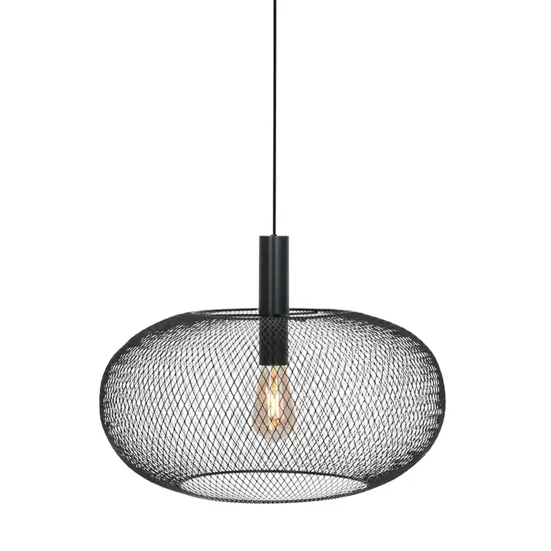 Hanglamp, metaal, zwart, H 180 cm Aanbieding