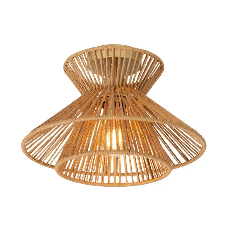 Lucide TASMAN - Plafonnière - Ø 32 cm - 1xE27 - Naturel Merkproduct