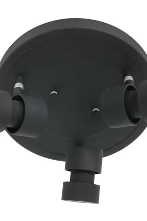 Beperkt Aanbod LED plafondlamp, 3 vlammen, zwart, beweegbare spots, H 12 cm