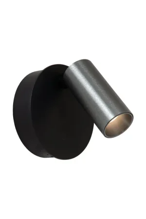 Weekendaanbieding Lucide TONI - Oplaadbare Wandspot / Wandlamp - Accu/Batterij - Ø 8,1 cm - LED Dimb. - CCT - 1x2W 2700K/4000K - Magnetisch - Grijs ijzer