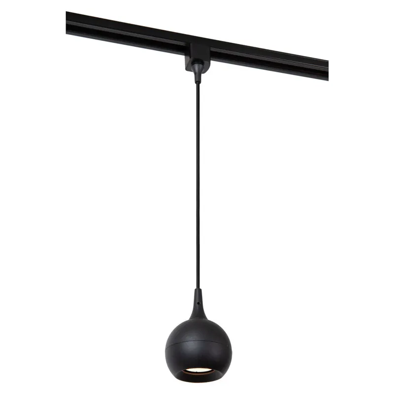 Lucide TRACK FAVORI Hanglamp - 1-fase Railsysteem / Railverlichting - 1xGU10 - Zwart (Uitbreiding) Snelle Levering