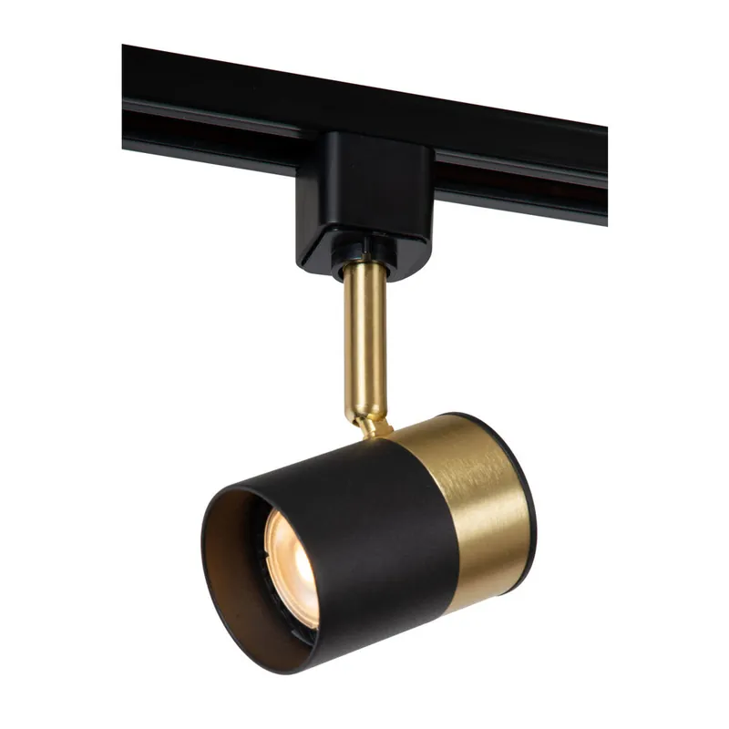 Lucide TRACK FLORIS Railspot - 1-fase Railsysteem / Railverlichting - 1xGU10 - Zwart (Uitbreiding) Hoge Kwaliteit