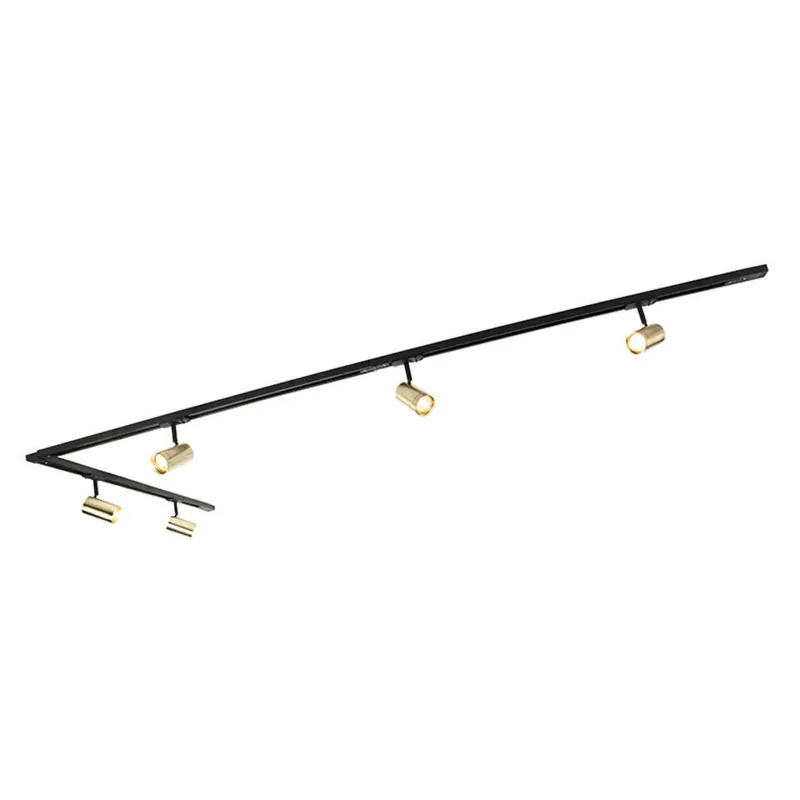 Koop Online Qazqa railverlichting set iconic jeana goudkleurig gu10