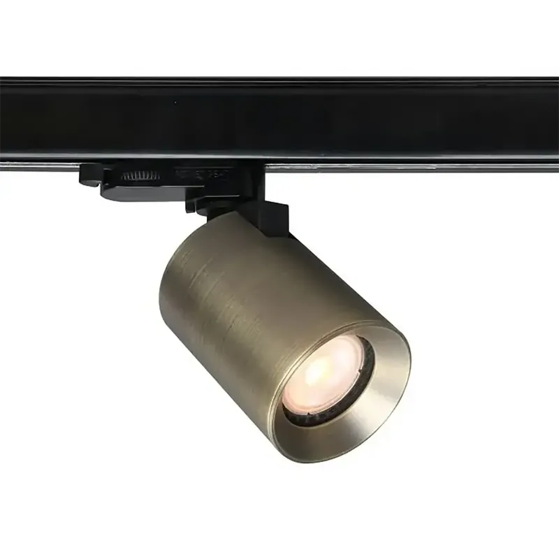 Veilige Betaling Artdelight TRACK Megano Railspot - 1-fase Railsysteem / Railverlichting - 1xGU10 - antiek brons