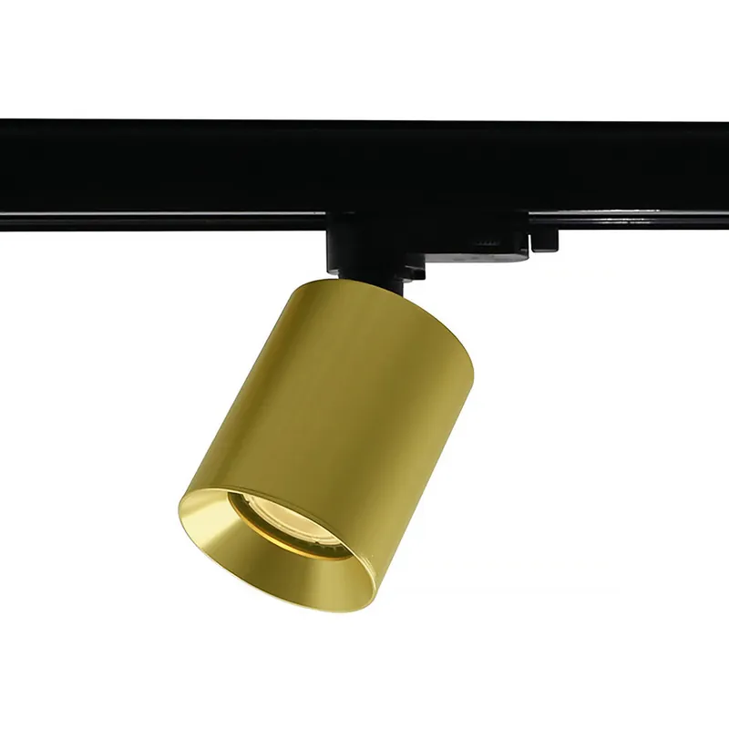Op = Op Artdelight TRACK Megano Railspot - 1-fase Railsysteem / Railverlichting - 1xGU10 - mat goud
