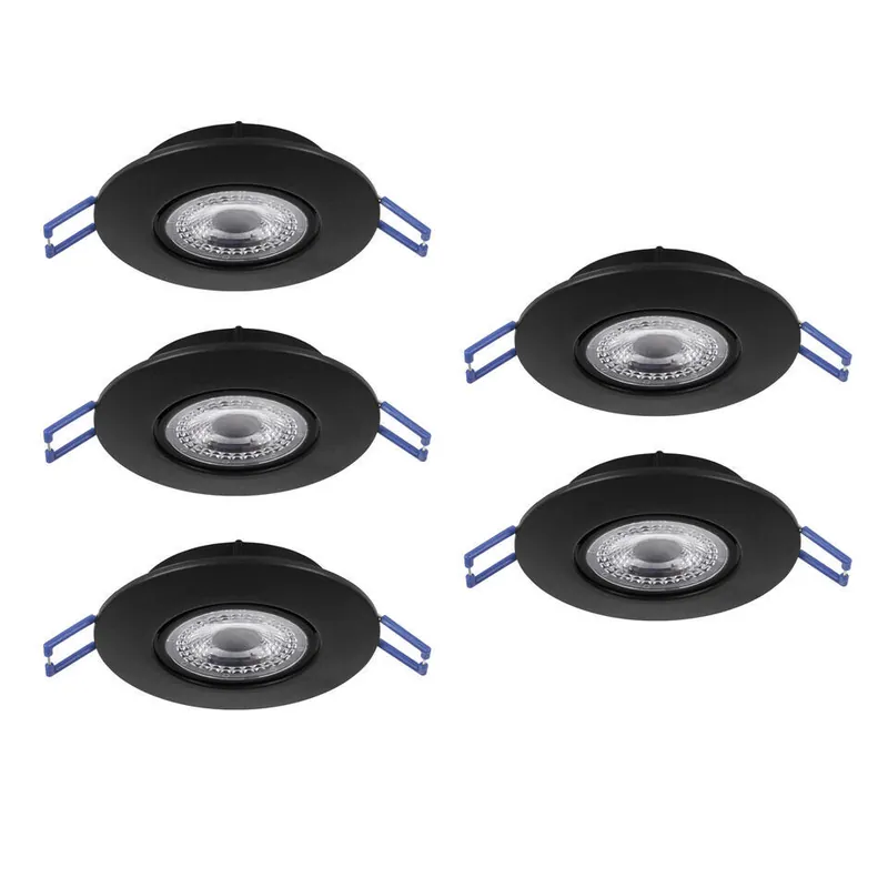EGLO Zujar inbouwspot - LED - Ø90 - 5 stuks - Zwart Merkproduct