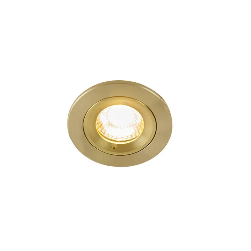 Goedkoop Qazqa inbouwspot xena goudkleurig gu10