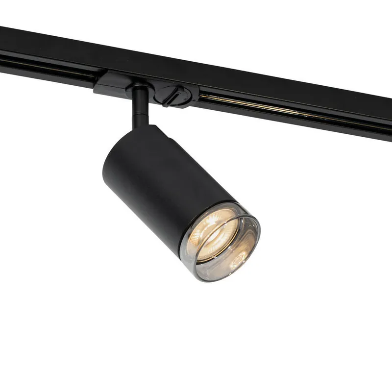 Beste Prijs Qazqa railverlichting iconic jeana zwart gu10