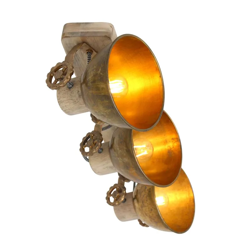 Spotlamp, 3 vlammen, brons, D 23cm Goedkoop