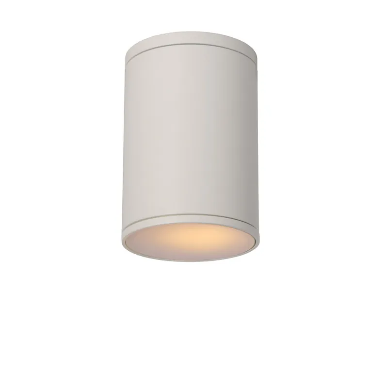 Lucide TUBIX - Plafondspot Binnen/Buiten - Ø 10,8 cm - 1xE27 - IP54 - Wit Op = Op