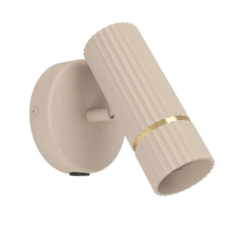 Bestel Nu EGLO Caminia Wandlamp - GU10 - 15,5 cm - Zandkleur/Beige/Goud