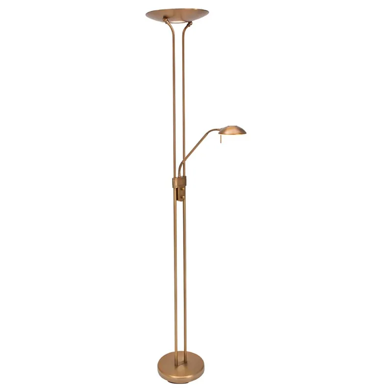 Premium LED uplighter, dimbaar, verstelbaar, brons, H 180 cm