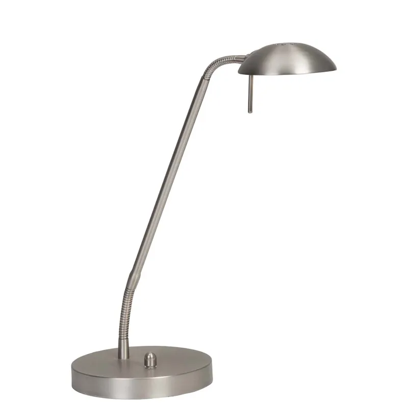 LED tafellamp zilver, dimbaar, beweegbare spot, H 60 cm Merkproduct