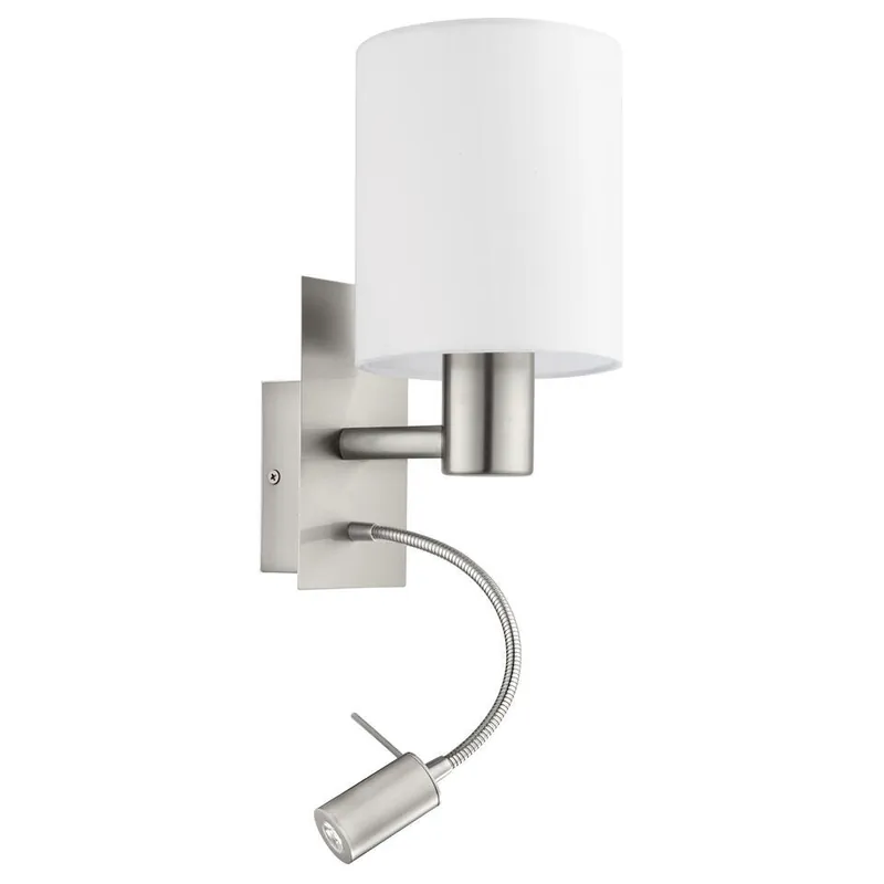 Gereduceerde Prijs EGLO Pasteri Wandlamp - E27/LED - 38 cm - Grijs/Wit