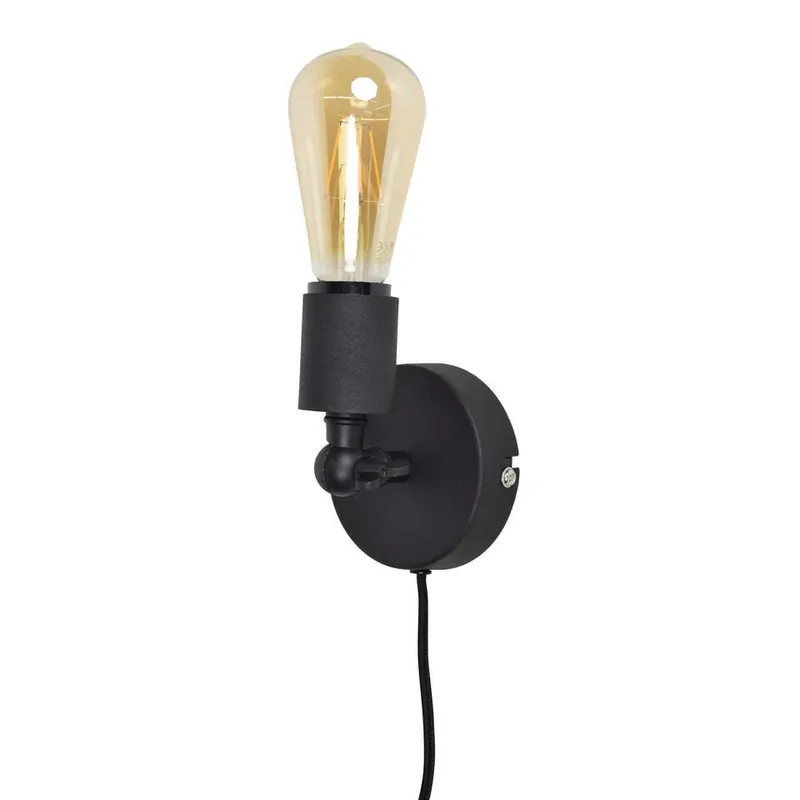 Voordeelprijs Urban Interiors wandlamp Bulby - 1 lichts - 9 x14 cm - zwart