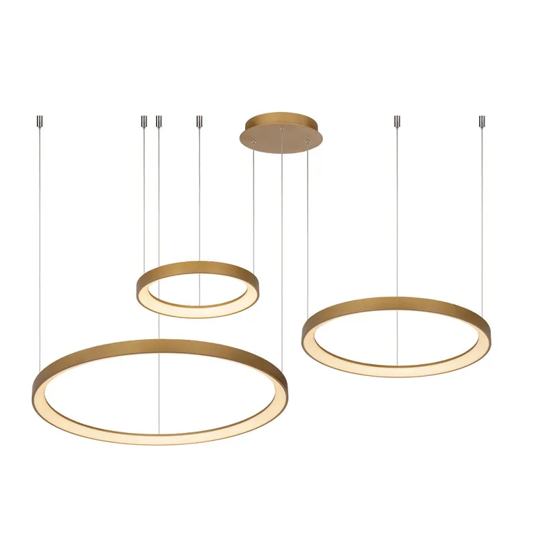Lucide VIDAL - Hanglamp - Ø 78 cm - LED Dimb. - 1x120W 2700K - Mat Goud / Messing Betrouwbaar