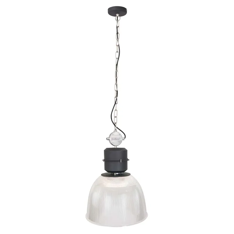Hanglamp, zwart, transparant, H 210 cm Snelle Levering