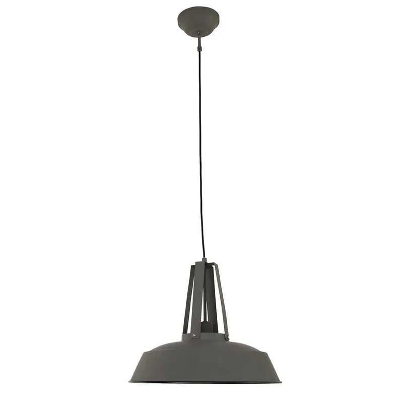 Hanglamp, metaal grijs wit, H 200 cm Op = Op