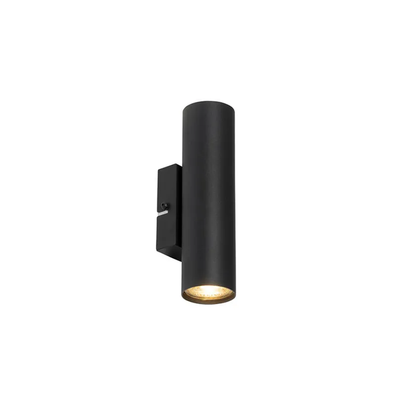 Direct Beschikbaar Qazqa up‑ en downlight lamp jeana zwart gu10