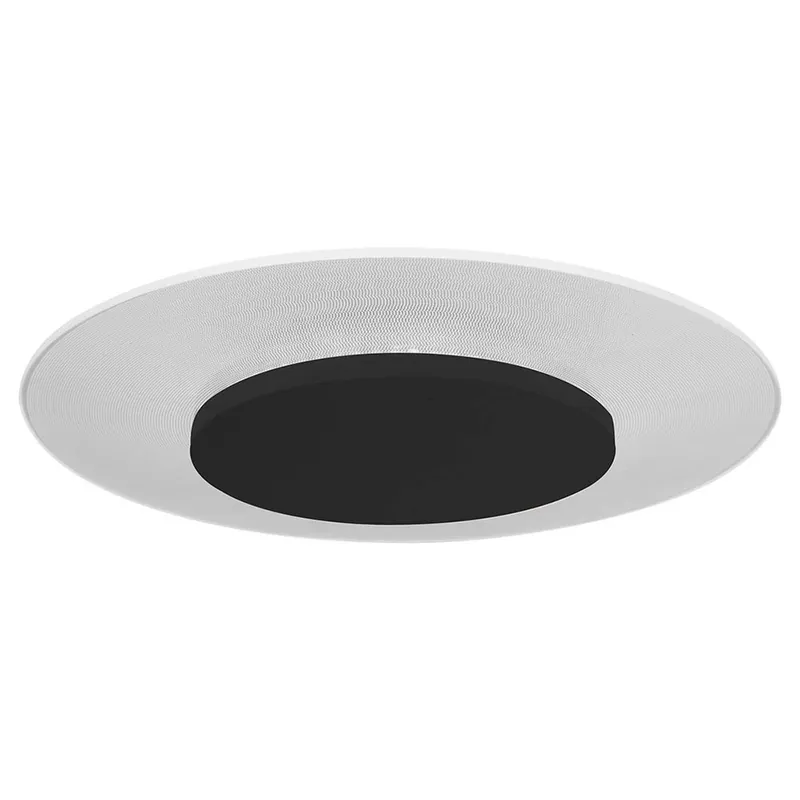 Laatste Versie LED plafondlamp, dimbaar zwart wit, D 42 cm