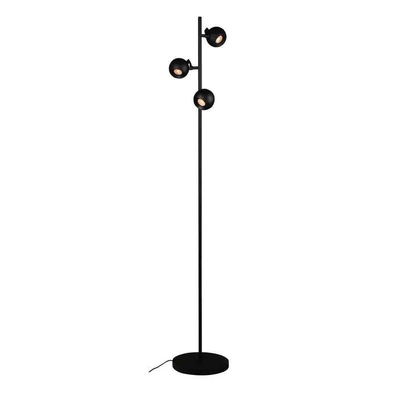 Weekendaanbieding Artdelight Vloerlamp Bolero 3 lichts H 160 cm zwart