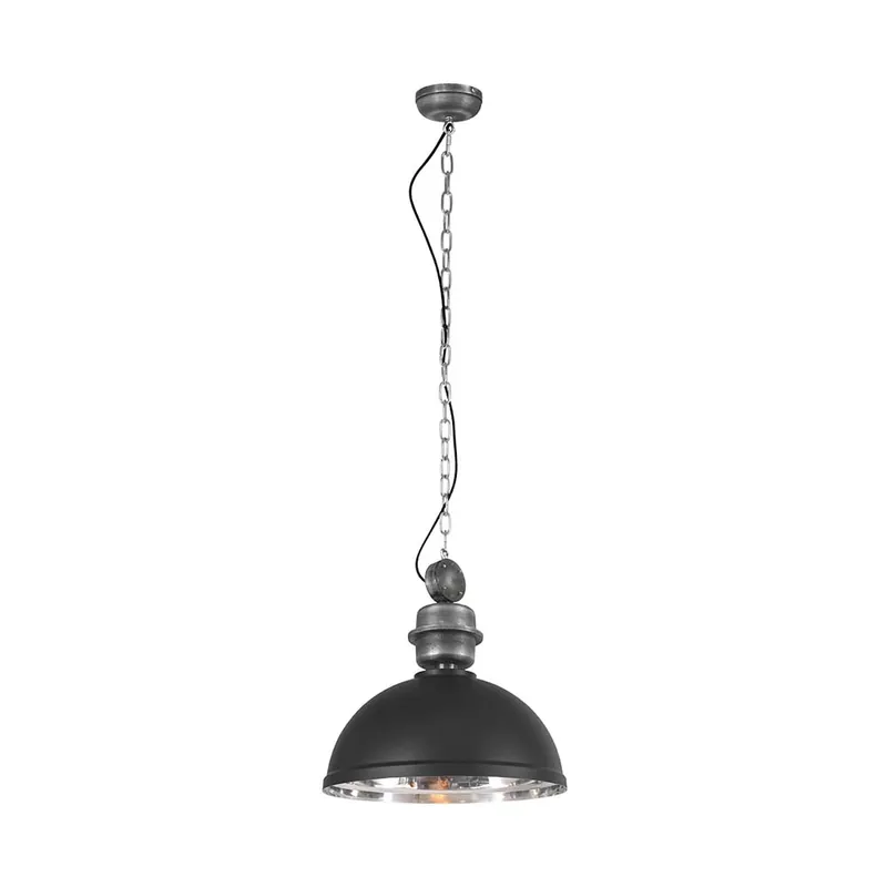 Gereduceerde Prijs Hanglamp, zwart, chroom, D 50 cm
