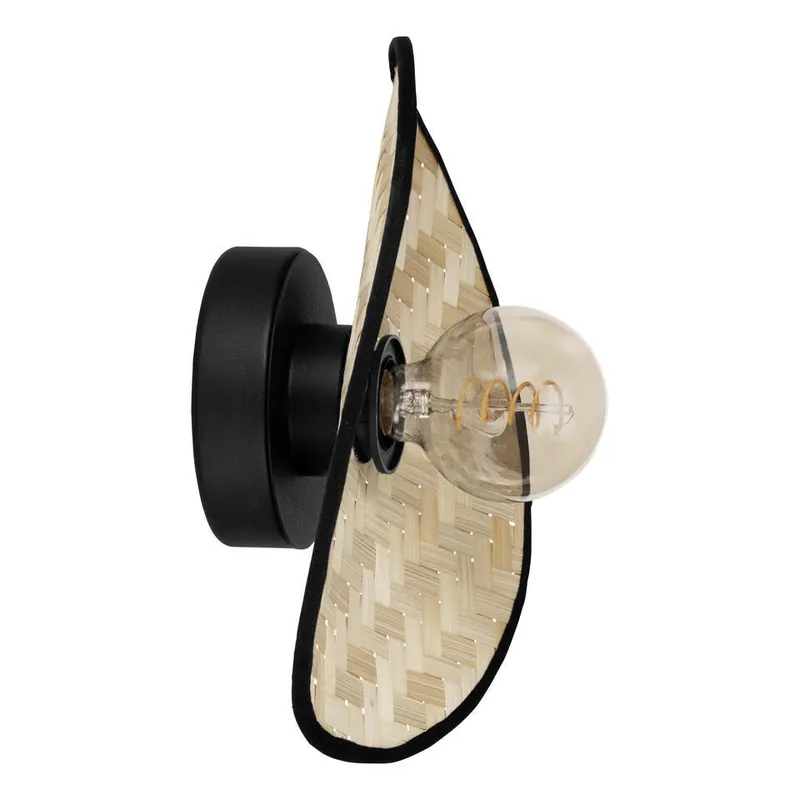 Shop Nu EGLO Marywell Wandlamp - E27 - Hout - Zwart/Bruin