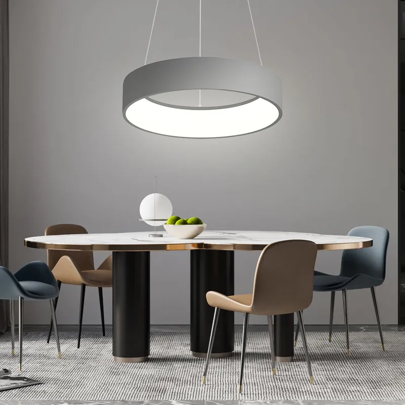 LED hanglamp donkergrijs, 3-traps dimmer, D 45 cm Direct Verzonden