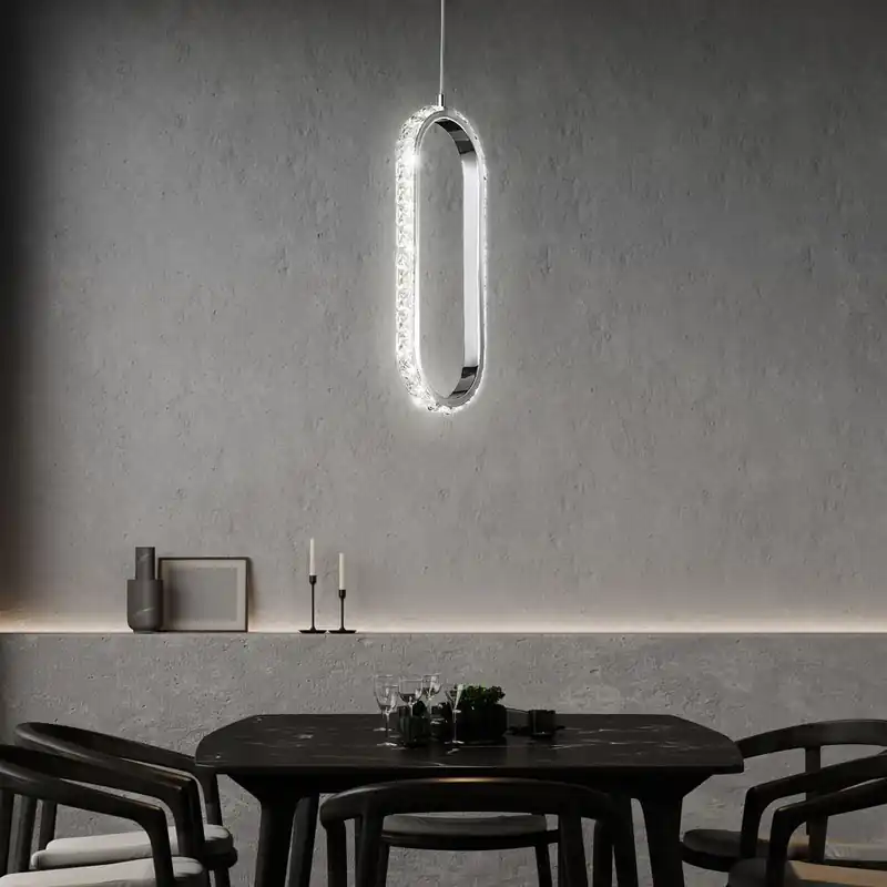 Korting LED hanglamp, chroom, verstelbaar, dimbaar, 150cm, HARLEY