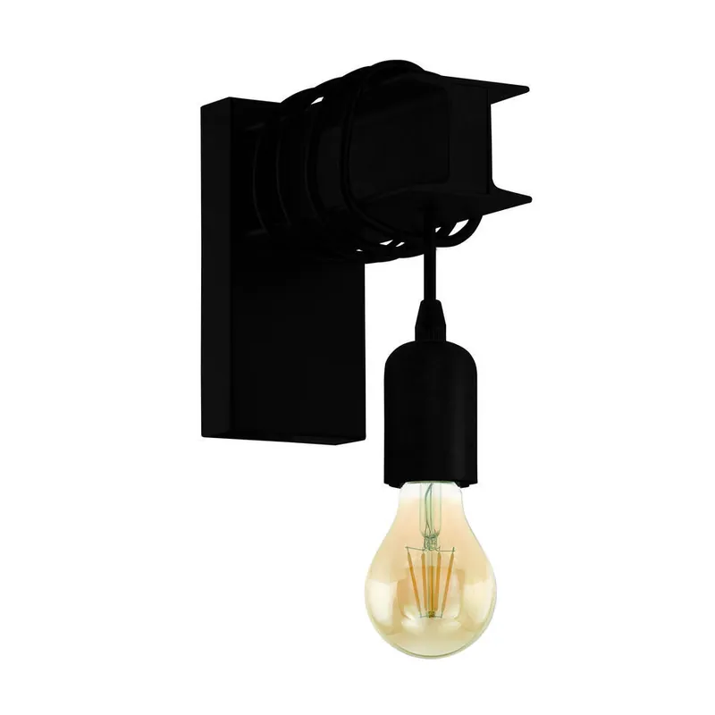 Gecertificeerd EGLO Townshend 6 Wandlamp - E27 - 19 cm - Zwart