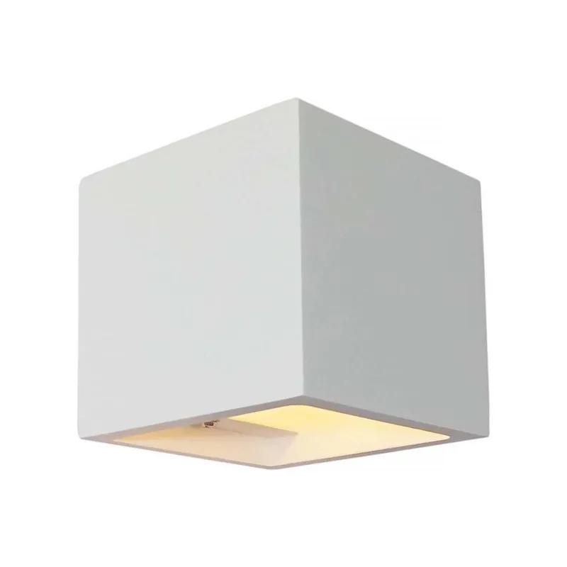 Artdelight Wandlamp Plaster - wit - 11.5x11.5 cm Finale Uitverkoop