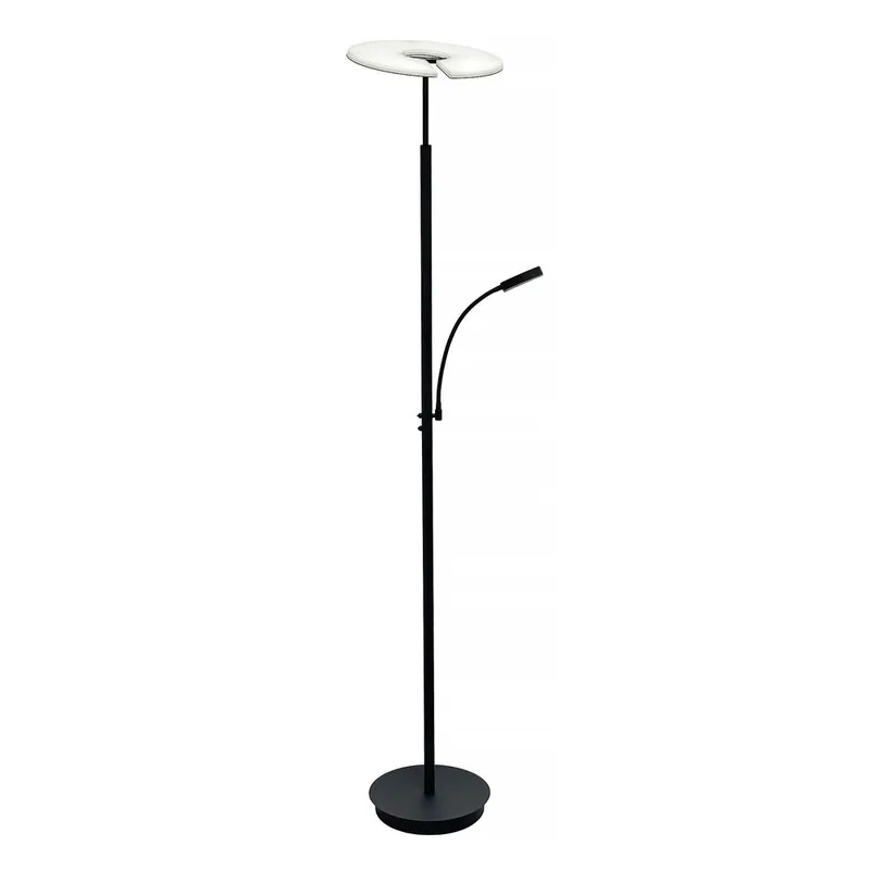 Populair Artdelight Vloerlamp Riva 2 lichts H 180 cm zwart
