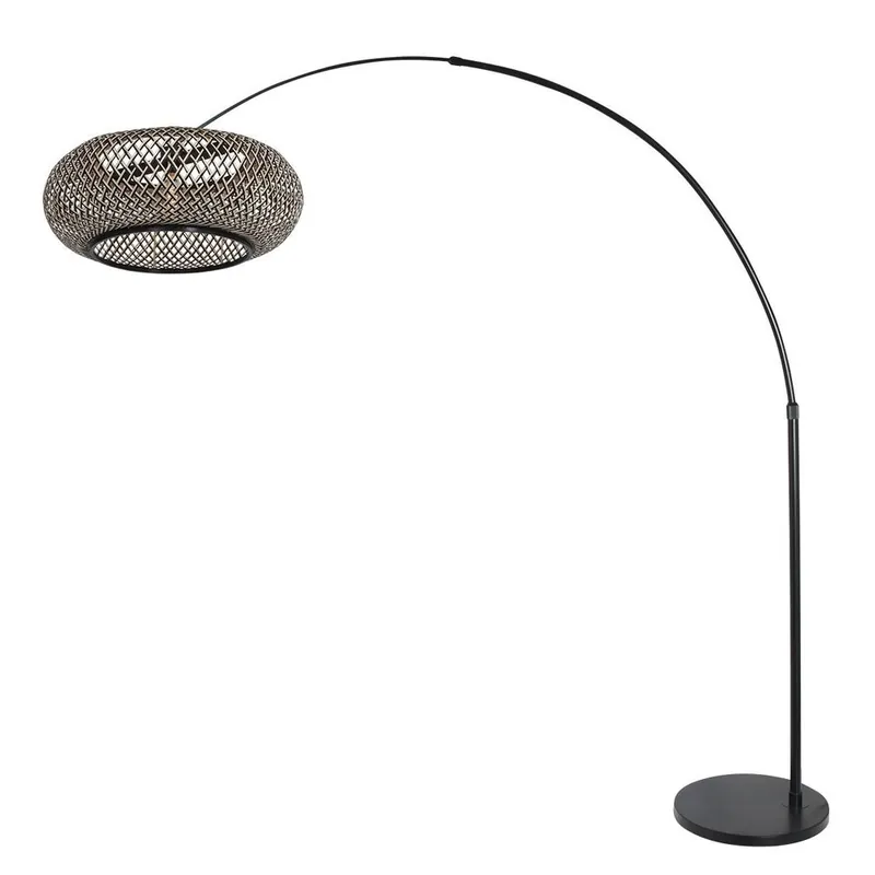Betrouwbaar Steinhauer Vloerlamp Sparkled light bamboe zwart