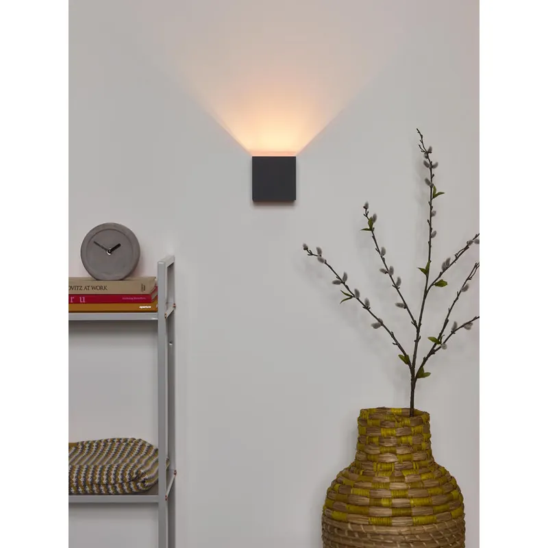 Lucide wandlamp Xio LED - grijs Direct Verzonden