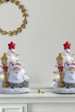 2x LED kerstman, decoratief figuur, boom, H 22 cm Betaalbaar