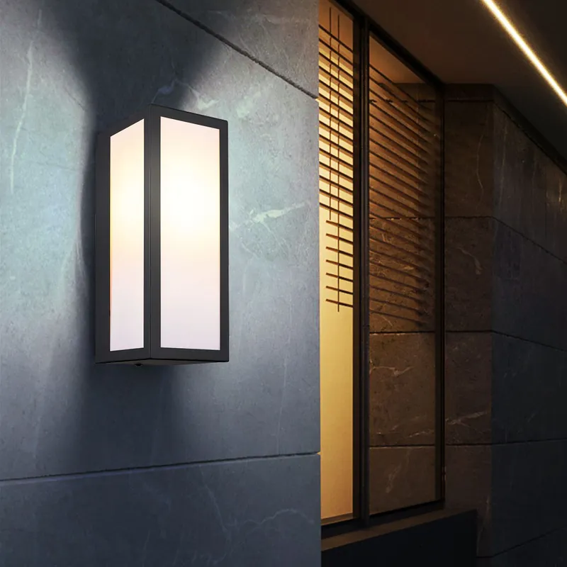 Wandlamp voor buiten, zwart metaal, opaal H 32 cm Exclusieve Aanbieding